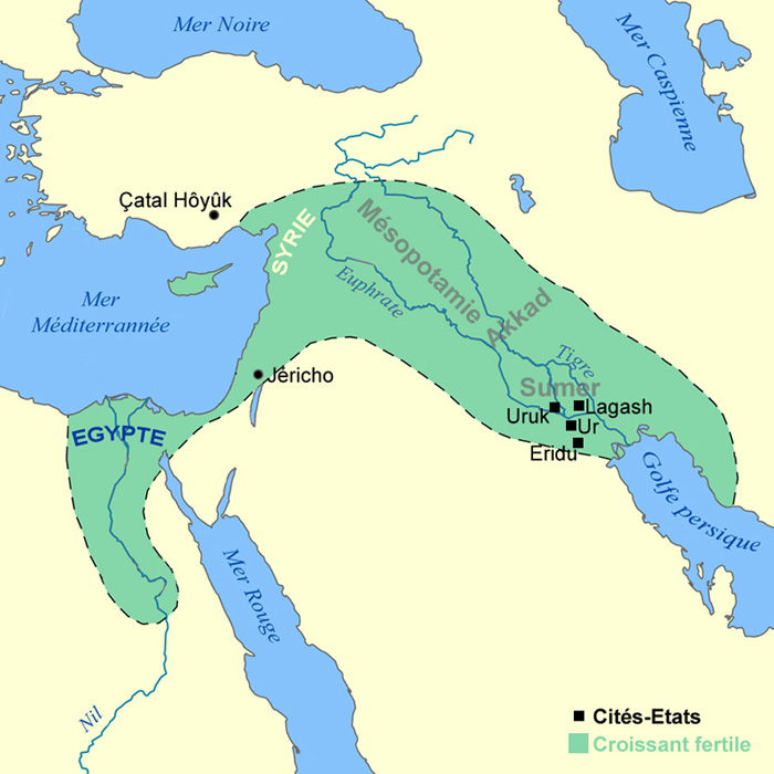 mesopotamie-sur-carte-du-monde