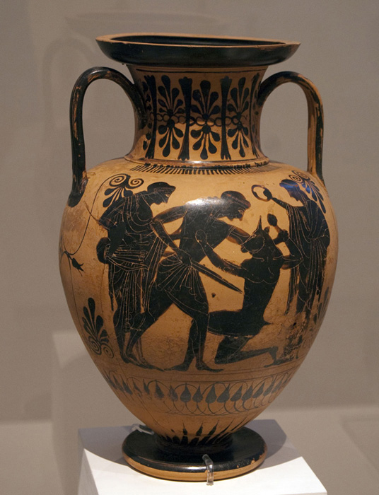 Thésée tuant le minotaure, Grèce antique