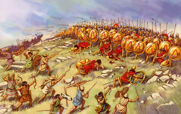 Soldats spartiates, Grèce antique