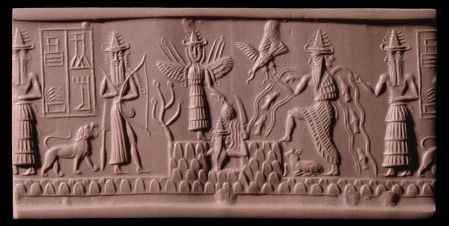 Scène mythologique en Mésopotamie
