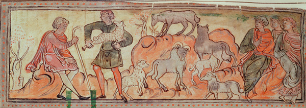 Moutons Anglo-Saxons au Moyen-âge en Angleterre